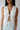 White Scalloped Linen Tie-Front Vest