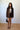 Chocolate Vegan Suede Button Front Jacket
