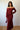 Burgundy Ribbed Knit Maxi Skirt (part of a set)