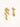 Roma 18K Gold Non-Tarnish Mismatch Melted Earring *Final Sale*